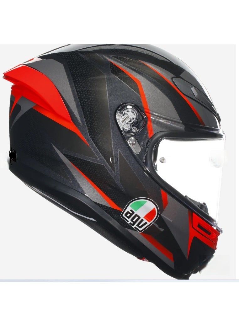AGV خوذة AGV K6 S E2206 MPLK SLASHCUT سوداء/زرقاء/حمراء XL - Image 2